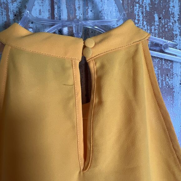 Victoria Beckham For Target Light Orange Halter Style Blouse Size L Ruffles - Picture 5 of 9